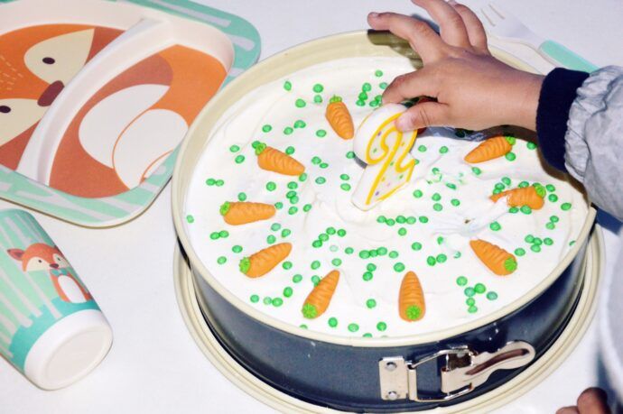 Rezept zuckerfreier karottenkuchen für kinder, kindergeburtstag rezept, carrot cake ohne zucker mit ahornsirup