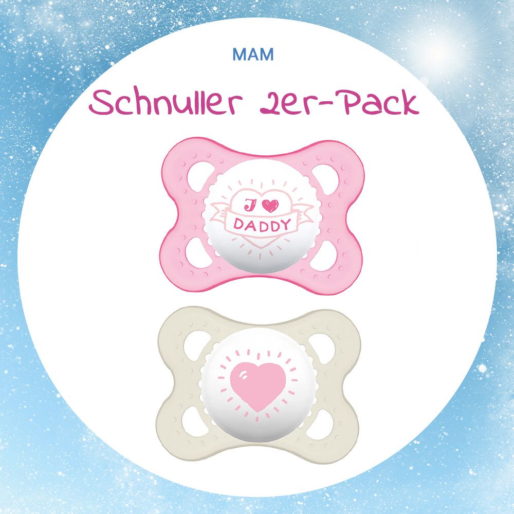 mam schnuller silikon fuer maedchen als fuellung im adventskalender fuer schwangere