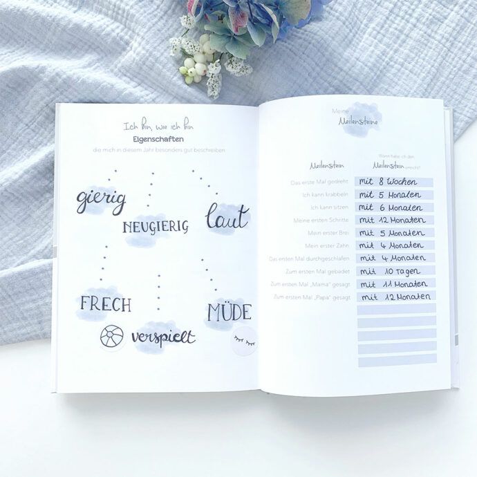 Mintkind Babytagebuch natur