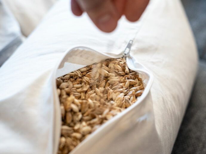 Dinkelkissen mit Reißverschluss nachfüllbar