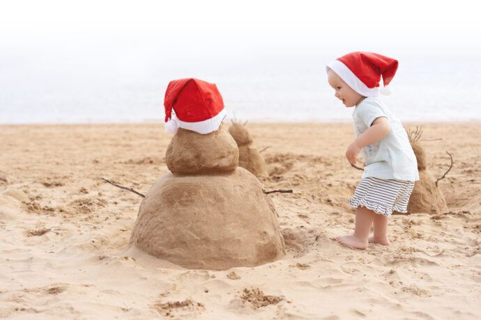 weihnachten am strand indien goa