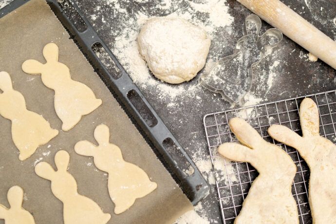 osterhasen backen mit kindern teig rezept