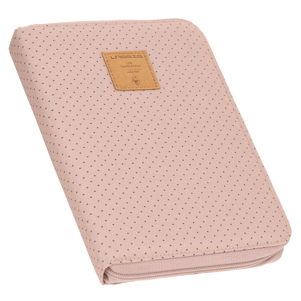 babyparty geschenk dokumenten tasche organizer rose