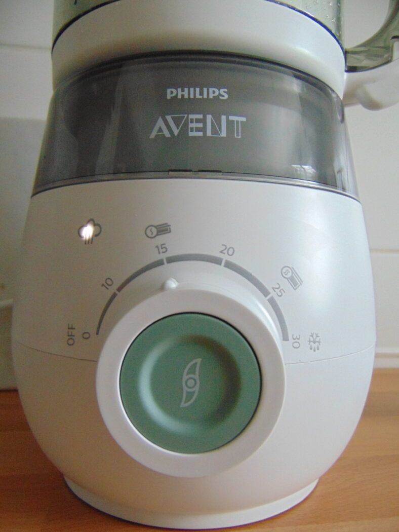 display mit skala des philips avent dampfgarers im babykostzubereiter test
