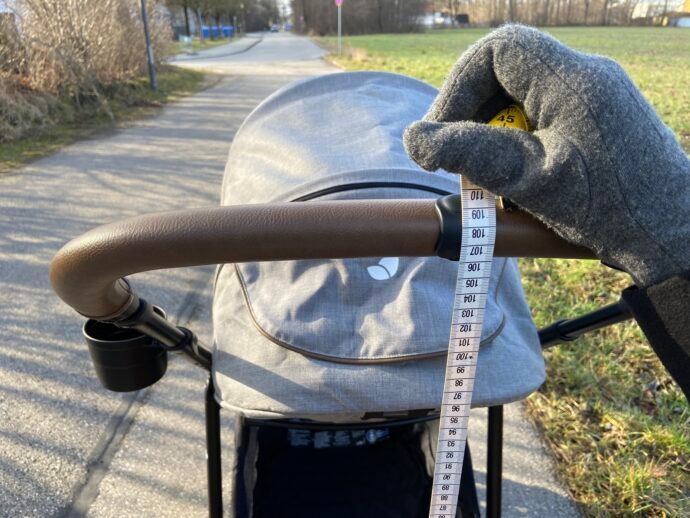 maximale hoehe des teleskopschiebers im joie versatrax test