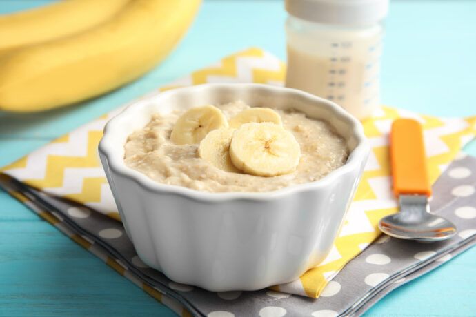 abendbrei baby rezept, abendbrei selber machen, abendbrei ab wann, abendbrei stillen, milch getreide brei für babys mit banane, haferbrei baby