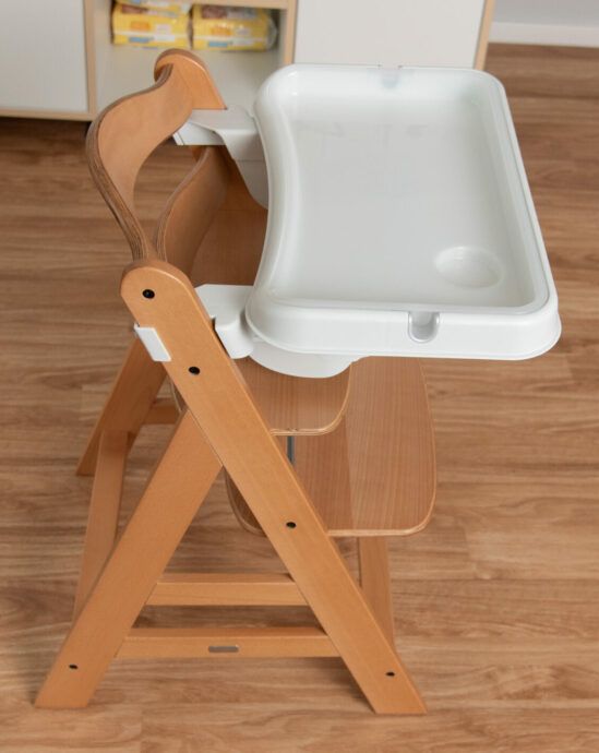 hauck alpha tray spielbrett essbrett für alpha beta hochstühle seitenansicht