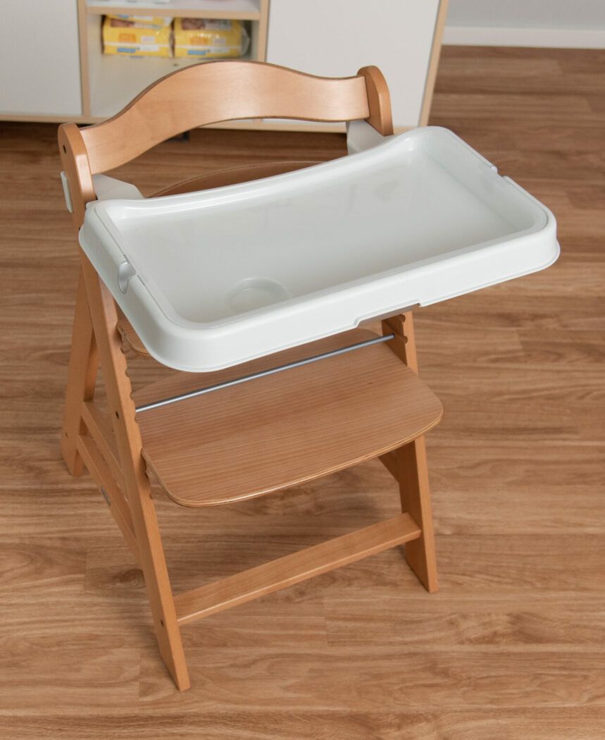 hauck alpha tray spielbrett essbrett f&uuml;r alpha beta hochst&uuml;hle von schr&auml;g oben