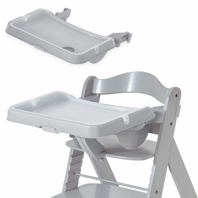 hauck alpha tray essbrett fuer alpha hochstuhl grau