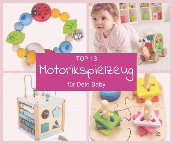 motorikspielzeug baby collage aus greifling nachziehtier motorikschleife steckpuzzle