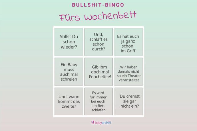 bullshit bingo wochenbett baby hebammentipps nervige ratschläge gut gemeinte tipps schwiegermutter