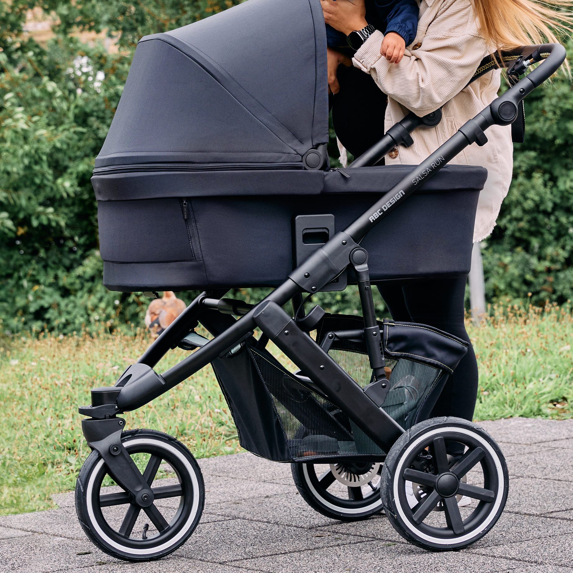 abc design salsa run kinderwagen mit luftreifen zum joggen skaten mit babywanne