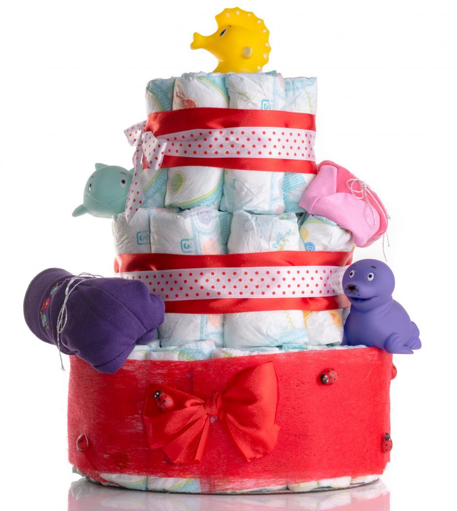 windeltorte basteln anleitung einfach babygeschenk originelle geschenke zur geburt selbstgemacht