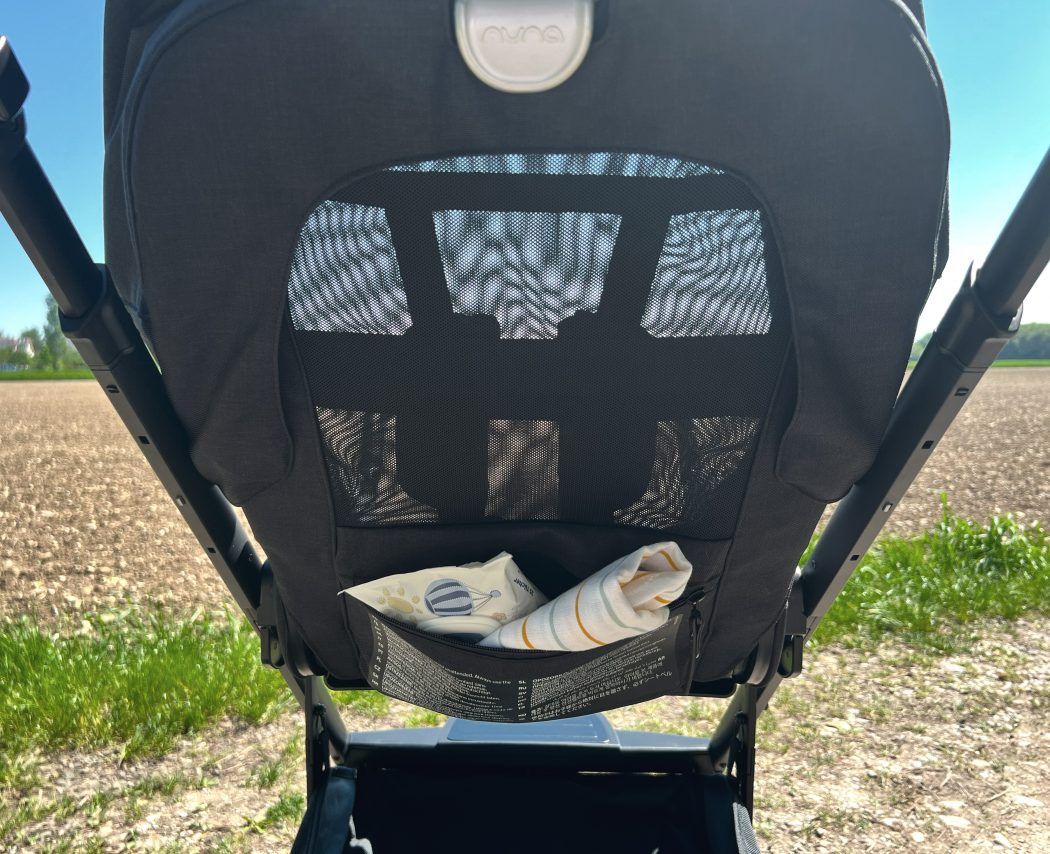 nuna mixx next test rückenlehne tasche geheimfach netzgewebe