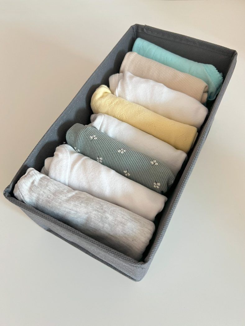 Wickelkommode organisieren Baby Bodys falten kompakt