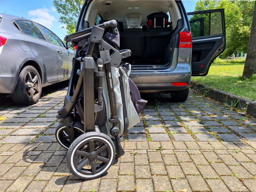 abc salsa run kinderwagen zum joggen zusammengeklappt für transport im auto