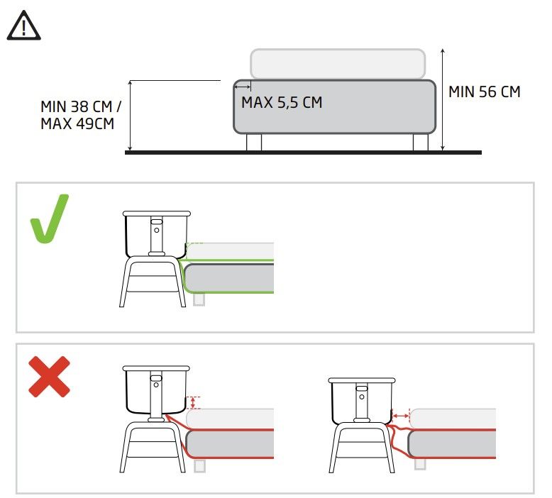 bedienungsanleitung kompatibilität maxi cosi iora mit elternbett