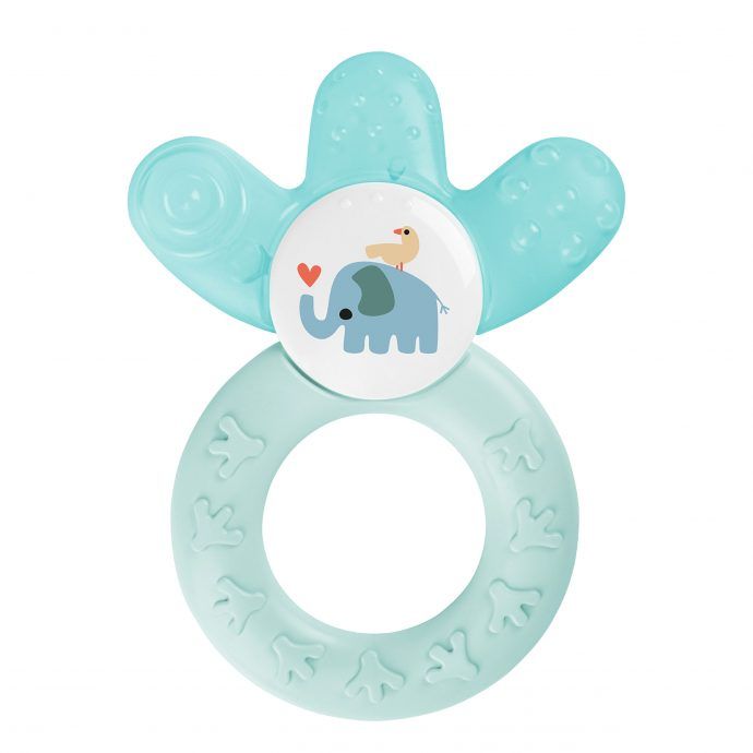 beißring mam cooler tuerkis blau elefant vogel