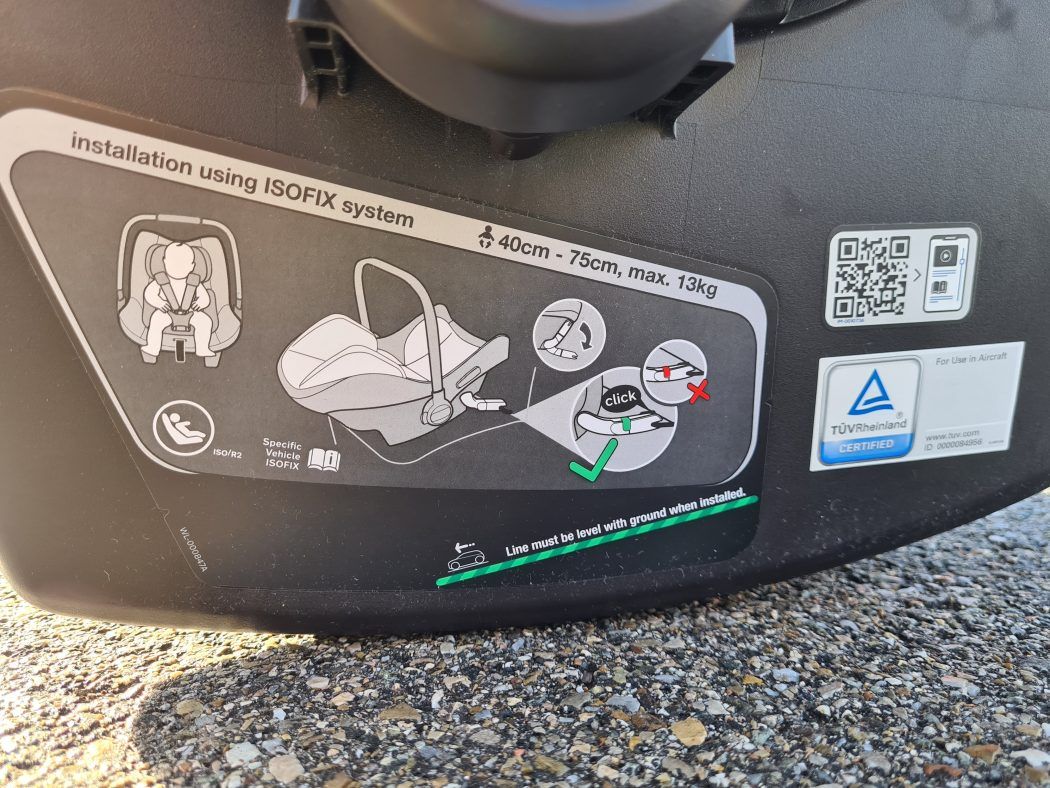 qr code isofix installation hinweise auf nuna pipa urbn