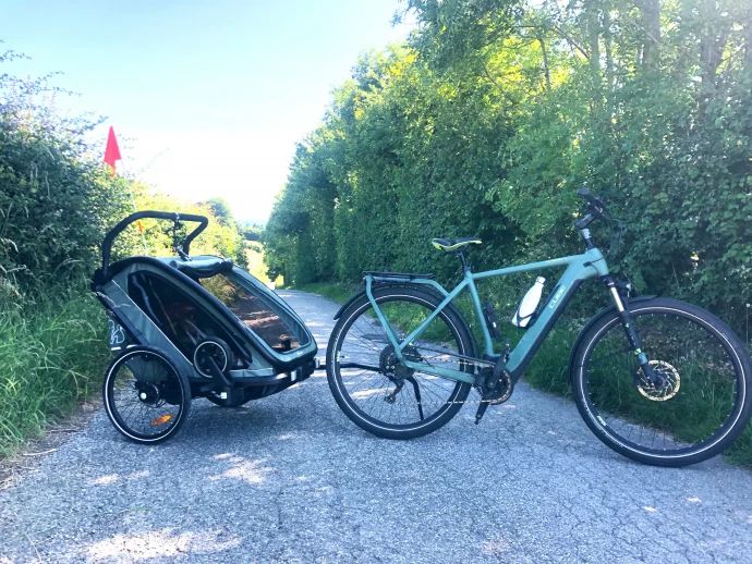 hauck bike n walk duo test erfahrungen fahrradanhänger