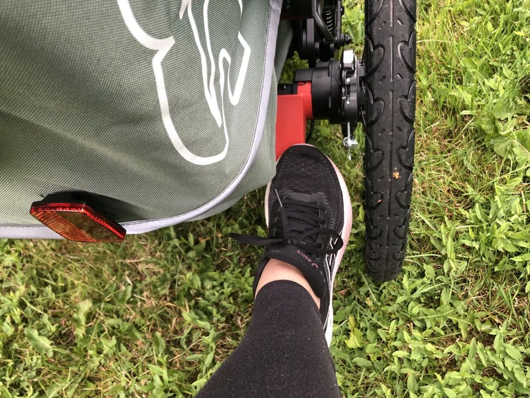 hauck bike n walk fußbremse test