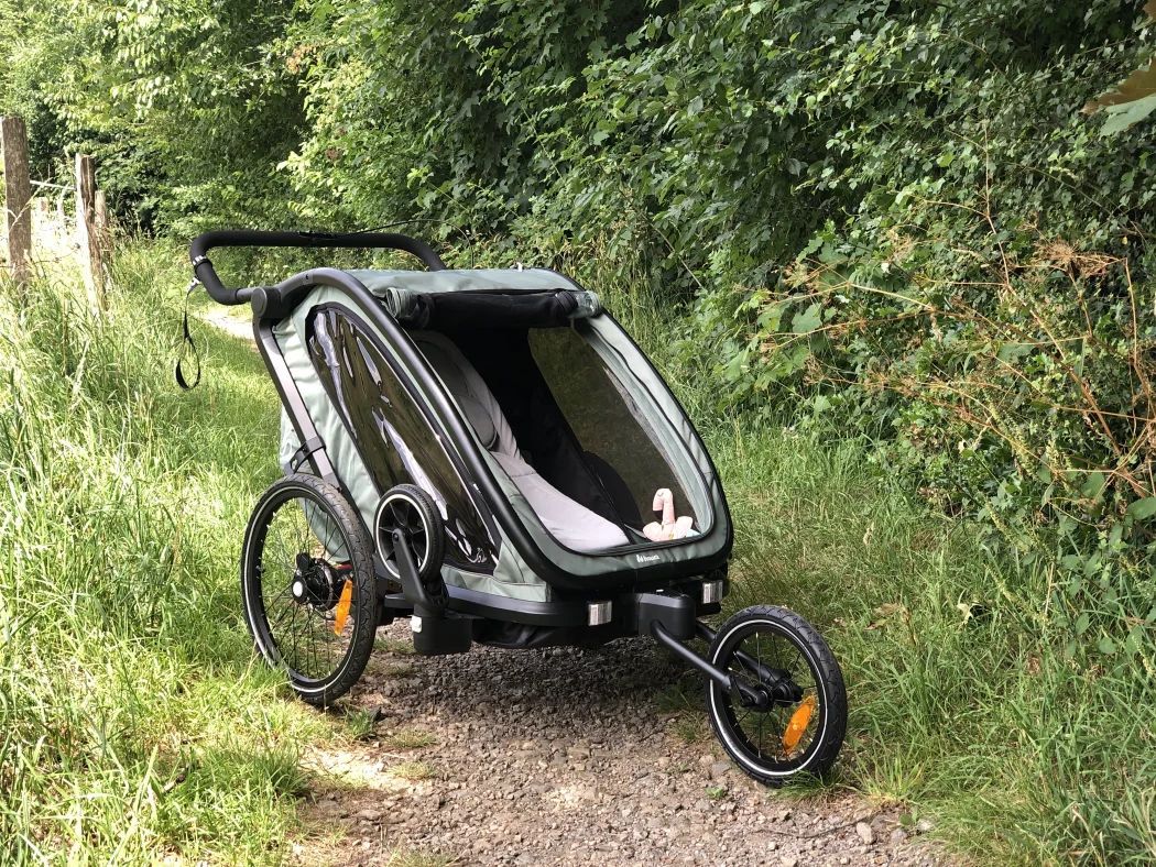 hauck bike n walk duo jogger sportrad test erfahrungen