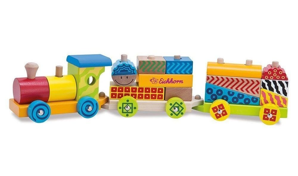 eichhorn holzzug bausteine 18 teile