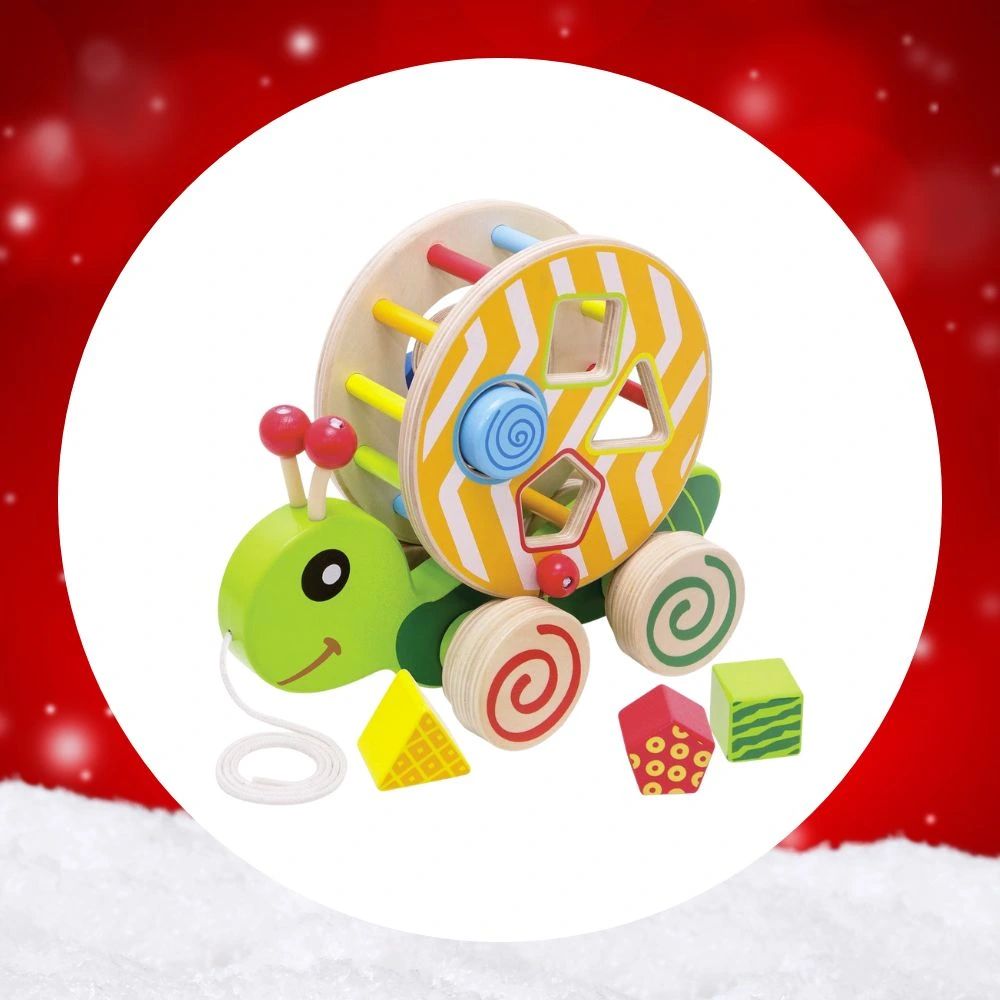 eichhorn nachziehtier schnecke steckspiel nikolaus geschenk baby