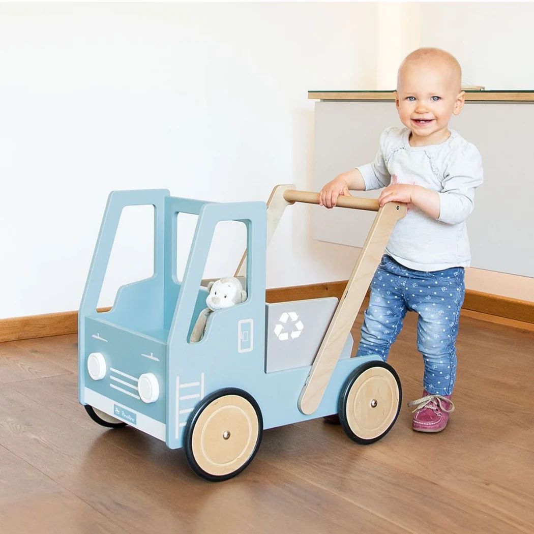 pinolino lauflernwagen kipplaster fred holz kippmulde blau