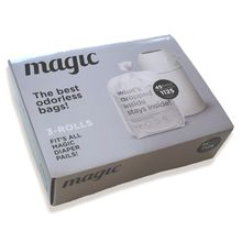 3er Pack Windelbeutel Windelbeutel für Windeleimer Magic Majestic - Weiß