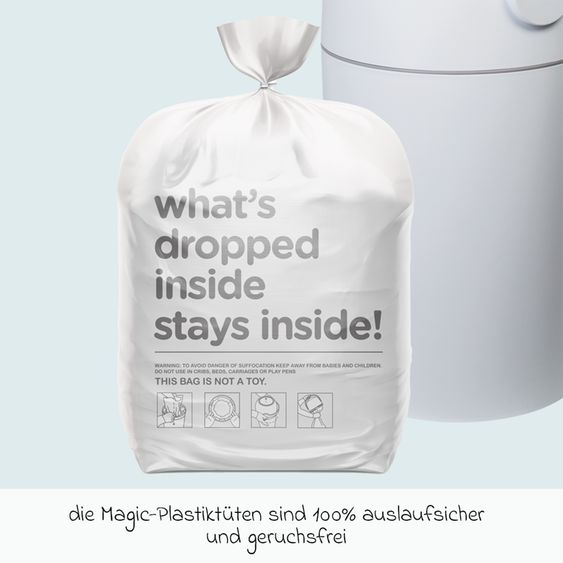 Magic Lot De 3 Sacs À Couches Sac À Couches Pour Seau À Couches Magic Majestic - Blanc