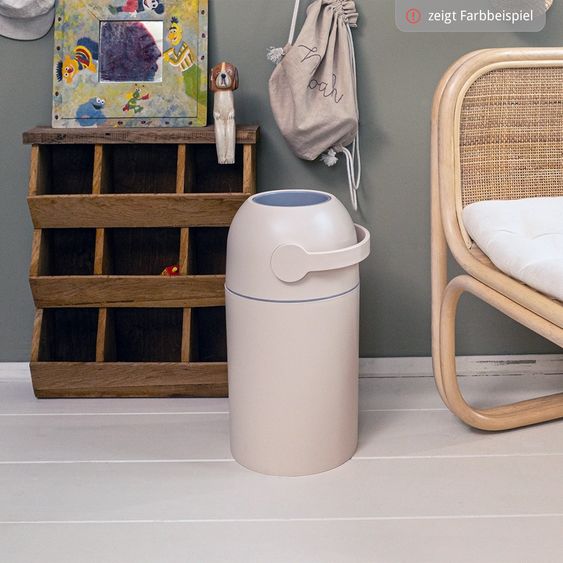 Magic Poubelle À Couches Magic Majestic Sans Odeur - Pour Sacs Poubelle Classiques Incl. 1 Rouleau Avec 15 Sacs À Couches Magic Originaux - Beige