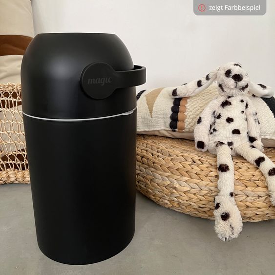 Magic Magic Majestic odorless diaper pail - for conventional bin liners incl. 1 roll with 15 original Magic diaper liners - Graphite