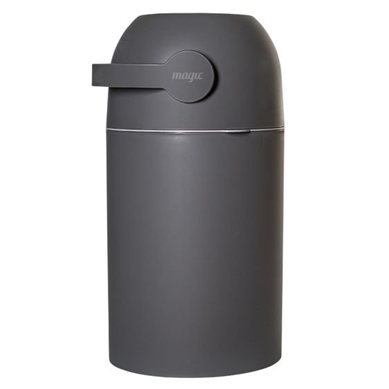 Magic Windeleimer Magic Majestic geruchsfrei - für herkömmliche Müllbeutel inkl. 1 Rolle mit 15 original Magic Windelbeuteln - Grau