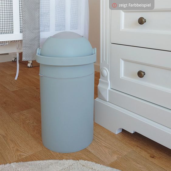 Magic Windeleimer Magic Majestic geruchsfrei - für herkömmliche Müllbeutel inkl. 1 Rolle mit 15 original Magic Windelbeuteln - Grau