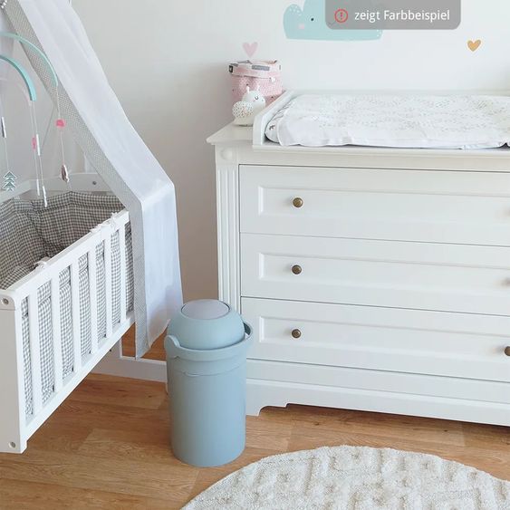 Magic Magic Majestic odorless diaper pail - for conventional bin liners incl. 1 roll with 15 original Magic diaper liners - Sage