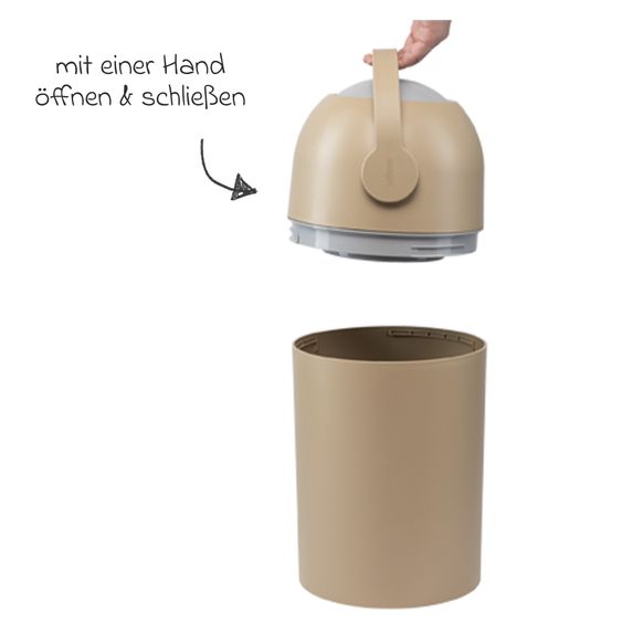 Magic Magic Majestic - secchio per pannolini inodore - per bidoni convenzionali, incluso 1 rotolo con 15 pannolini originali Magic - Sesamo