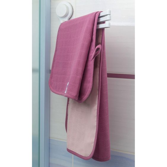 Makian 9-tlg. Bade-Set Mull Kapuzenbadetuch + 8 Waschhandschuhe - Orchidee / Puder