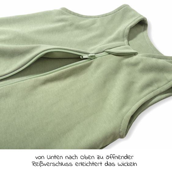 Makian Baumwoll-Schlafsack - Interlock - Olive - Gr. 90 cm