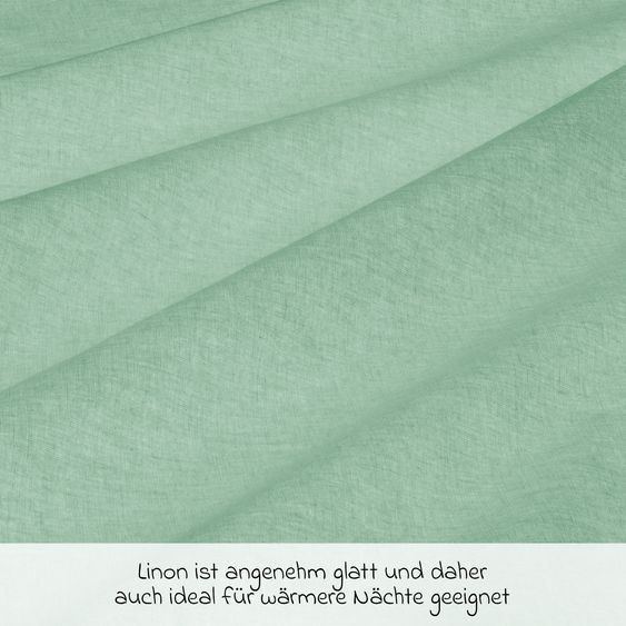 Makian Bettwäsche 100 x 135 cm / 40 x 60 cm - Uni - Icegreen