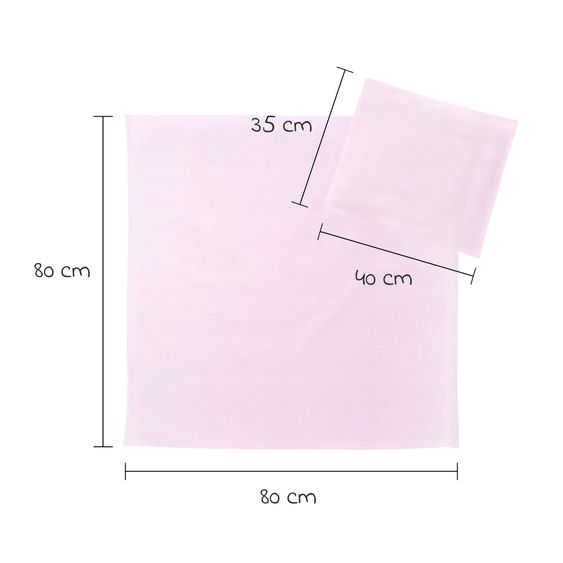 Makian Bed linen 80 x 80 cm - Uni Rosa