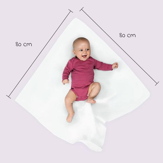 Makian Molleton cloth / molleton diaper 4-pack 80 x 80 cm - orchid / powder