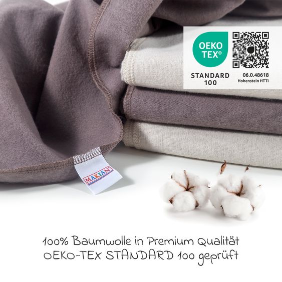 Makian Moltontücher Confezione da 4 pezzi 80 x 80 cm - Beige / Choco