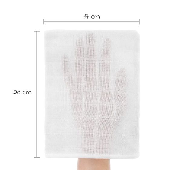 Makian Gauze Washing Glove Pack of 10 - White