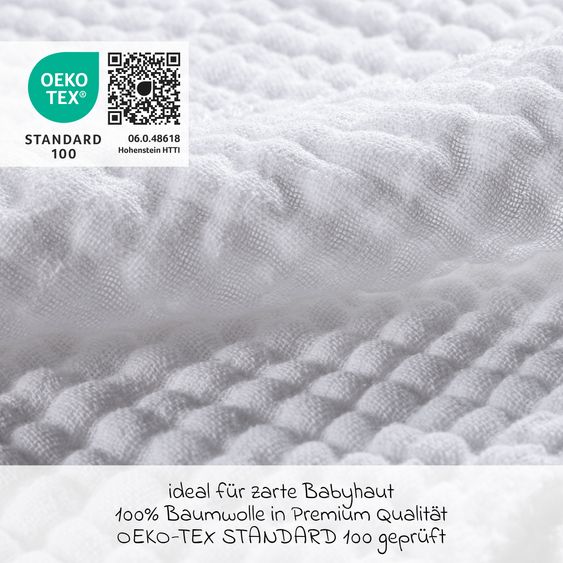 Makian Mulltuch / Spucktuch / Pflegetuch 10er Pack 30 x 30 cm - Weiß