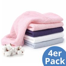 Mulltuch / Spucktuch / Pflegetuch 4er Pack 30 x 30 cm - Lila / Puder