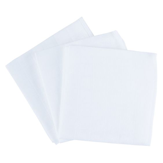 Makian Mullwaschlappen 3er Pack 30 x 30 cm - Weiß