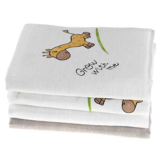 Makian Mullwindel 4er Pack - Giraffe - Weiß