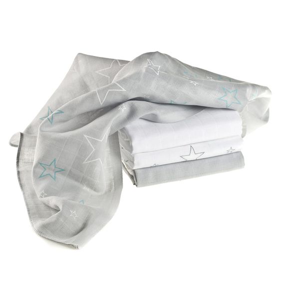 Makian Mullwindel 4er Pack - Sterne - Weiß