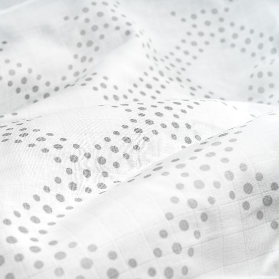 Makian Gauze diaper / gauze cloth 3-pack 80 x 80 cm - Modern Design - Gray White